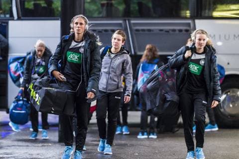 Handball, Frauen: EM, Deutschland Rumänien Vorrunde, Gruppe D, 2. Spieltag in der Brest Arena Brest Arena Brest Frankreich
