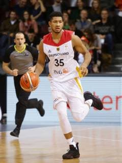 Ludwigsburg , FIBA Basketball World Cup Qualifikationsspiel 2019 , Deutschland vs. Estland , Karim Jallow ( Deutschland )