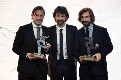 Db Milano 03 12 2018 - Gran Gala del Calcio Aic 2018 foto Daniele Buffa Image nella foto: Andrea Pirlo-Damiano Tommasi-Francesco Totti 
