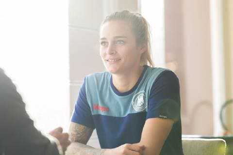 Brest, Frankreich 04. Dezember 2018: EHF EM 2018 - Media Day Torhueterin Dinah Eckerle (Deutschland SG BBM Bietigheim) Brest Frankreich