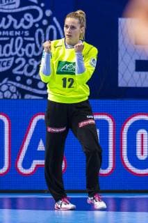 Handball, Frauen: EM, Deutschland Tschechien Vorrunde, Gruppe D, 3. Spieltag in der Brest Arena Torhueterin Dinah Eckerle (Deutschland SG BBM Bietigheim) Brest Arena Brest Frankreich