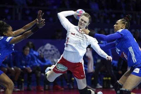 Handball, Damen EM, Frankreich - Dänemark EM kamp mellem Frankrig - Danmark i Nantes, torsdag den 6 december 2018. , Denmark Copyright: LiselottexSabroex COP107 spdk20181206-180831-L