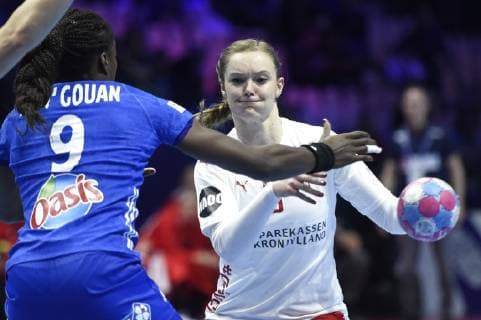 Handball, Damen EM, Frankreich - Dänemark EM kamp mellem Frankrig - Danmark i Nantes, torsdag den 6 december 2018. , Copyright: LiselottexSabroex COP107 spdk20181206-181822-L