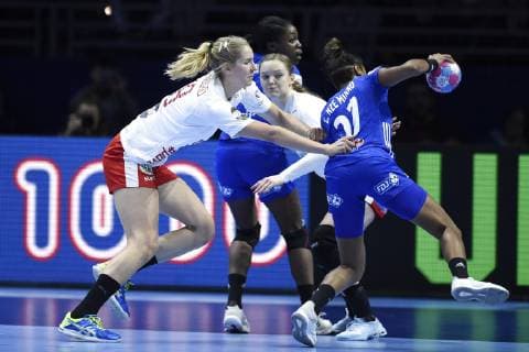 Handball, Damen EM, Frankreich - Dänemark EM kamp mellem Frankrig - Danmark i Nantes, torsdag den 6 december 2018. , Copyright: LiselottexSabroex COP107 spdk20181206-181832-L