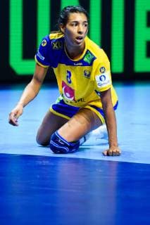 181206 Jamina Roberts of Sweden looks dejected during the EHF European WomenÕs Handball Championship match between Sweden and Montenegro on Dec 6, 2018 in Nantes. Photo: Ludvig Thunman BILDBYRN kod LT 35565 Copyright: LUDVIGxTHUNMAN BB181206LT092