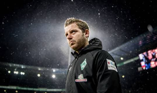 7. Dezember 2018: Bremen, Weserstadion: Fussball 1. Bundesliga, 14. Spieltag: SV Werder Bremen - Fortuna Duesseldorf: Bremens Trainer Florian Kohfeldt. DFL REGULATIONS PROHIBIT ANY USE OF PHOTOGRAPHS AS IMAGE SEQUENCES AND OR QUASI-VIDEO.