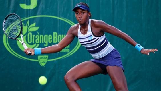 December 08, 2018: Cori Gauff, from the USA, plays in the GS18 semifinal of the 2018 Orange Bowl Junior International Tennis Championships played at the Frank Veltri Tennis Center in Plantation, Florida, USA. CSM Tennis 2018: Orange Bowl International Tennis Championships DEC 08 - ZUMAc04_ 20181208_zaf_c04_278 Copyright: xMarioxHoubenx