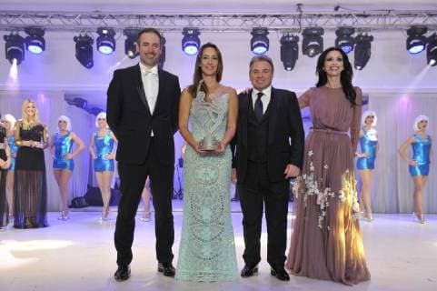 Yann Antony Noghes - Bianca Senna (Niece de Ayrton Senna) - Sergey Egorov - Lorena Baricalla CELEBRITES : Monaco World Sports Legends Award - Monaco - 08 12 2018 NorbertScanella Panoramic 