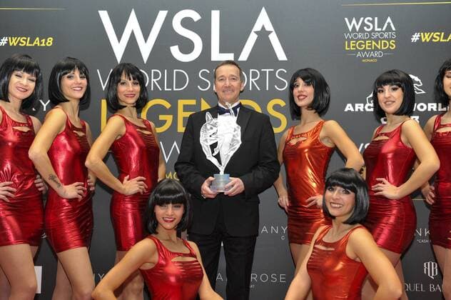 Freddie Spencer (Etats Unis 3 fois Champion du Monde de MotoGP) CELEBRITES : Monaco World Sports Legends Award - Monaco - 08 12 2018 NorbertScanella Panoramic 