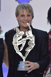 Jutta Kleinschmidt (Allemagne seule femme vainqueur du Paris-Dakar) CELEBRITES : Monaco World Sports Legends Award - Monaco - 08 12 2018 NorbertScanella Panoramic 
