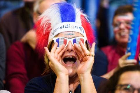 Sport Bilder des Tages 181209 A supporter of France ahead of the EHF European WomenÕs Handball Championship match between Sweden and France on Dec 9, 2018 in Nantes. Photo: Ludvig Thunman BILDBYRN kod LT 35567 Copyright: LUDVIGxTHUNMAN BB181209LT001