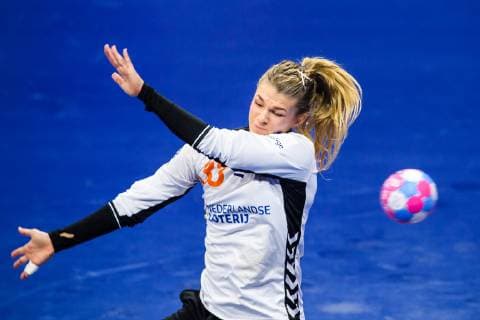 181209 Goalkeeper Tess Wester of Netherlands during the EHF European WomenÕs Handball Championship match between Netherlands and Romania on December 9, 2018 in Nancy. Photo: Fredrik Varfjell BILDBYRN kod FV 150181 Copyright: FREDRIKxVARFJELL BB181209FV016