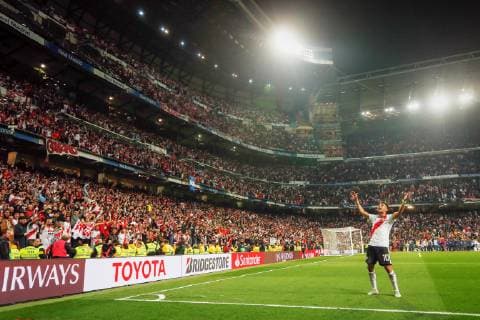 Sport Themen der Woche KW49 Sport Bilder des Tages December 10, 2018 - Madrid, Spain - Gonzalo Nicolas Martinez, player of River Plate celebrates after his team won the Final of Copa CONMEBOL Libertadores 2018 at Estadio Santiago Bernabeu in Madrid..River Plate won the title of Copa Libertadores 2018 by beating Boca Juniors. Soccer 2018: River Plate Wins Copa Libertadores Final - ZUMAs197 20181210_zaa_s197_019 Copyright: xManuxReinox