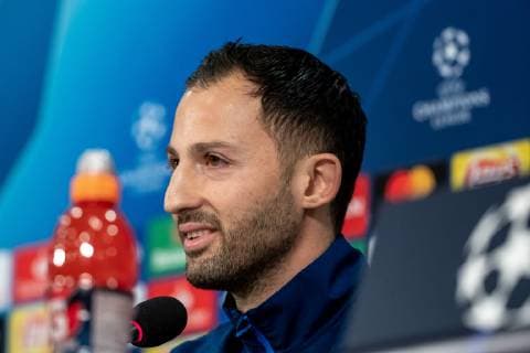 10.12.2018, Fussball, Saison 2018 2019, Champions League, 6. Spieltag - Pressekonferenz + Abschlusstraining FC Schalke 04 Cheftrainer Domenico TEDESCO (FC Schalke 04) Gelsenkirchen Veltins Arena Deutschland