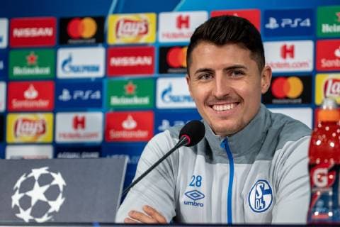 10.12.2018, Fussball, Saison 2018 2019, Champions League, 6. Spieltag - Pressekonferenz + Abschlusstraining FC Schalke 04 Alessandro Schöpf (FC Schalke 04) Gelsenkirchen Veltins Arena Deutschland