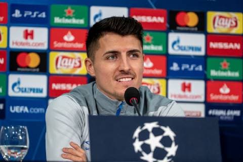 10.12.2018, Fussball, Saison 2018 2019, Champions League, 6. Spieltag - Pressekonferenz + Abschlusstraining FC Schalke 04 Alessandro Schöpf (FC Schalke 04) Gelsenkirchen Veltins Arena Deutschland