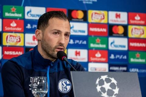 10.12.2018, Fussball, Saison 2018 2019, Champions League, 6. Spieltag - Pressekonferenz + Abschlusstraining FC Schalke 04 Cheftrainer Domenico TEDESCO (FC Schalke 04) Gelsenkirchen Veltins Arena Deutschland