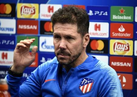 BRUGGE, DECEMBER 10 : Diego Simeone head coach Atletico Madrid pictured during press conference PK Pressekonferenz the day before the UEFA Champions League group A match between Club Brugge KV and Atletico Madrid on December 10, 2018 in Brugge, 10 12 2018 FOOTBALL : Conference de presse Atletico Madrid - Ligue des Champions - 10 12 2018 PhotoNews Panoramic 