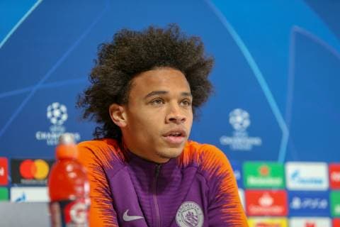 Manchester City press conference PK Pressekonferenz Leroy Sane during the Manchester City press conference at City Football Academy, Manchester Content Not Available For UK Newspapers Copyright: xStevexMcCormickx FIL-12677-0004