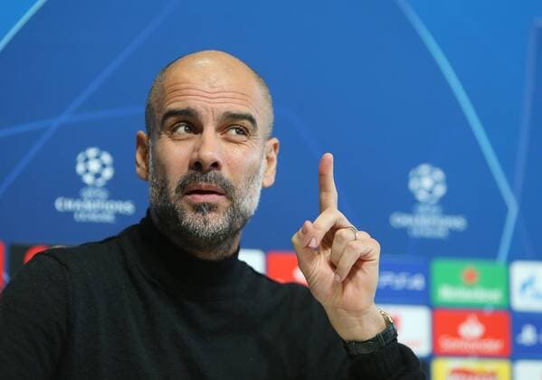 Sport Bilder des Tages Manchester City press conference PK Pressekonferenz Pep Guardiola during the Manchester City press conference at City Football Academy, Manchester Content Not Available For UK Newspapers Copyright: xStevexMcCormickx FIL-12677-0017