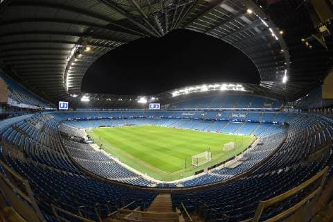 11.12.2018, xmeix, Fussball UEFA Champions League, TSG 1899 Hoffenheim, Pressekonferenz - Abschlusstraining, emspor, v.l. Blick ins Etihad Stadium in Manchester DFL DFB REGULATIONS PROHIBIT ANY USE OF PHOTOGRAPHS as IMAGE SEQUENCES and or QUASI-VIDEO Manchetser