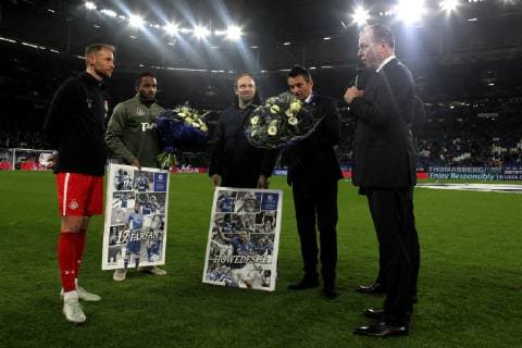 Offizielle Verabschiedung von Benedikt Höwedes (Lokomotiv Moskau) und Jefferson Farfan (Lokomotiv Moskau) beim Champions League Spiel (Saison 2018 19) FC Schalke 04 - Lokomotive Moskau. Copyright: Thomas Pakusch