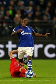 Hamza Mendyl (FC Schalke 04) beim Champions League Spiel (Saison 2018 19) FC Schalke 04 - Lokomotive Moskau. Copyright: Thomas Pakusch
