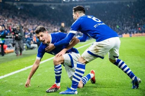 11.12.2018, xkvx, Fussball UEFA Champions League, FC Schalke 04 - Lok Moskau emspor, v.l. (DFL DFB REGULATIONS PROHIBIT ANY USE OF PHOTOGRAPHS as IMAGE SEQUENCES and or QUASI-VIDEO) Gelsenkirchen