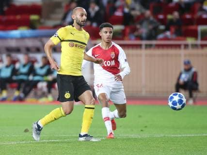 Monaco, 11.12.2018, UEFA Champions League - 2018 19 Season, Gruppenphase - Gruppe A - 6. Spieltag, AS Monaco - Borussia Dortmund, Omer Toprak (Dortmund) and Sofiane Diop (Monaco) battles for the ball ( DeFodi535
