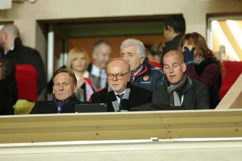 v.l. Geschaeftsfuehrer Hans-Joachim Watzke (Dortmund), Aufsichtsratvorsitzender Gerd Pieper (Dortmund) und Cartsen Carmer (Dortmund) auf der Tribuene beim Spiel AS Monaco vs. Borussia Dortmund, Fussball, Champions League, 11.12.2018 AS Monaco vs. Borussia Dortmund, Fussball, Champions League, 11.12.2018 Monaco Copyright: xEIBNER MarioxHommesx EP_MHS
