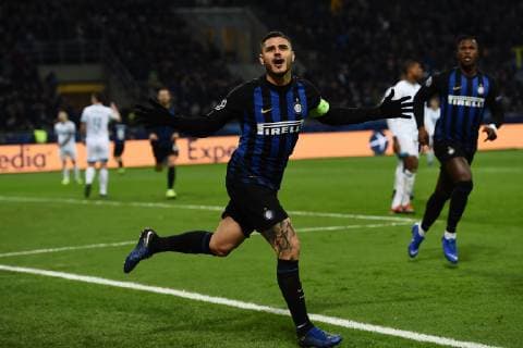 Db Milano 11 12 2018 - Champions League Inter-PSV Eindhoven foto Daniele Buffa Image nella foto: esultanza gol Mauro Icardi 