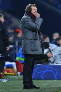 Fußball Champions League Gruppenphase 6. Spieltag FC Schalke 04 - Lokomotive Moskau am 11.12.2018 in der Veltins Arena in Gelsenkirchen Yuri Semin ( Cheftrainer Moskau ) DFL Regulations prohibit any use of photographs as image sequences and or quasi video.