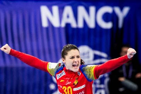 Sport Bilder des Tages 181212 Soledad Lopez of Spain celebrates during the EHF European Women s Handball Championship match between Spain and Norway on December 11, 2018 in Nancy. Photo: Fredrik Varfjell BILDBYRAN kod FV 150184 Copyright: FREDRIKxVARFJELL BB181212FV003