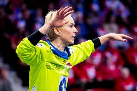 181212 Goalkeeper Katrine Lunde of Norway during the EHF European Women?s Handball Championship match between Spain and Norway on December 11, 2018 in Nancy. Photo: Fredrik Varfjell BILDBYRAN kod FV 150184 Copyright: FREDRIKxVARFJELL BB181212FV035