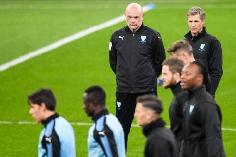 181212 Head coach Uwe Rösler and assistant coach Jens Fjellström of Malmö FF during a training session ahead of the Europa league match between Besiktas and Malmö FF on December 12, 2018 in Istanbul. Photo: Petter Arvidson BILDBYRAN kod PA 92174 Copyright: PETTERxARVIDSON BB181212PA061