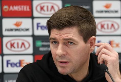 SOCCER - UEFA EL, Rapid vs Rangers VIENNA,AUSTRIA,12.DEC.18 - SOCCER - UEFA Europa League, group stage, SK Rapid Wien vs Glasgow Rangers, preview, press conference PK Pressekonferenz Rangers. Image shows head coach Steven Gerrard (Rangers). Keywords: Wien Energie. GEPAxpictures xChristianxOrt