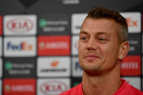 SOCCER - UEFA EL, Celtic vs RBS GLASGOW,SCOTLAND,12.DEC.18 - SOCCER - UEFA Europa League, group stage, Celtic Glasgow vs Red Bull Salzburg, preview, press conference PK Pressekonferenz of RBS. Image shows Alexander Walke (RBS). GEPAxpictures xFlorianxErtl