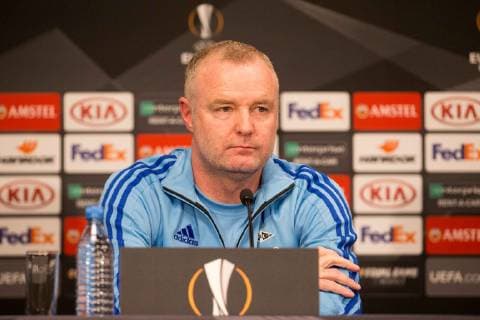 Trondheim - PK Fussball EL Leipzig, 12.12.2018, Red Bull Arena, Fussball, Euro League , Rosenborg Trondheim - Pressekonferenz vor dem Spiel gegen RB Leipzig , Im Bild: Trainer Rini Coolen (Trondheim) ,