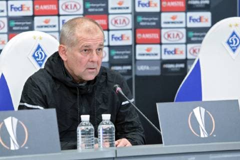Head coach of FK Jablonec Petr Rada partakes in a pre-match news conference ahead of the UEFA Europa League Group K Matchday 6 encounter against FC Dynamo Kyiv, Kyiv, capital of Ukraine, December 12, 2018. The fixture is due to take place at the NSC Olimpiyskiy in the Ukrainian capital at 19:55 local time on December 13. Ukrinform. Pre-match news conference of FK Jablonec before UEL game against Dynamo in Kyiv  Copyright: xHennadiixMinchenkox