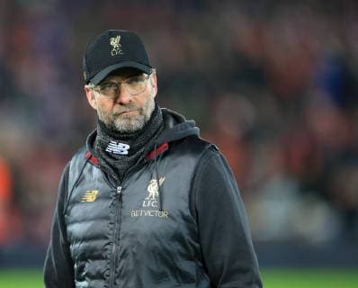 11th December 2018, Anfield, Liverpool, England; UEFA Champions League football, Liverpool versus Napoli; Liverpool manager Jurgen Klopp look on as the teams warm up prior to the kick off  ActionPlus12087129 DavidxBlunsden
