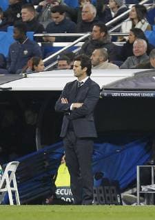 Soccer match between Real Madrid and CSK, of the Champions League 2018 2019, held at the Santiago Bernabeu stadium, in Madrid. (Photo: Jose Cuesta 261 Cordon Press). Santiago Solari Cordon Press