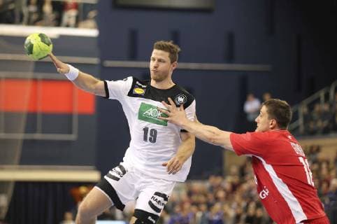 Foto : Martin Strobel ( Deutschland ) Handball Länderspiel in Rostock am Mi. 12.12.2018 Deutschland - Polen
