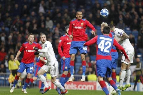 Soccer match between Real Madrid and CSK, of the Champions League 2018 2019, held at the Santiago Bernabeu stadium, in Madrid. (Photo: Jose Cuesta 261 Cordon Press). Cordon Press