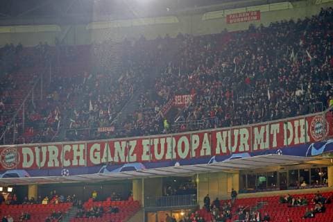 FC Bayern Fans, Ajax Amsterdam vs FC Bayern Muenchen, Fussball, Champions League Gruppenphase,12.12.2018 Ajax Amsterdam vs FC Bayern Muenchen, Fussball, Champions League Gruppenphase,12.12.2018 Amsterdam Copyright: xLanger Eibner-Pressefotox EP_HLR