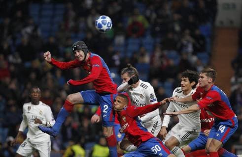 Soccer match between Real Madrid and CSK, of the Champions League 2018 2019, held at the Santiago Bernabeu stadium, in Madrid. (Photo: Jose Cuesta 261 Cordon Press). Fernandes Cordon Press