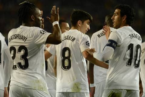 Soler goal of Valencia in action during the Uefa Champions League, football match between Valencia and Manchester on december 12, at Mestalla stadium in Valencia, Spain. Foto: Xisco Navarro Cordon Press