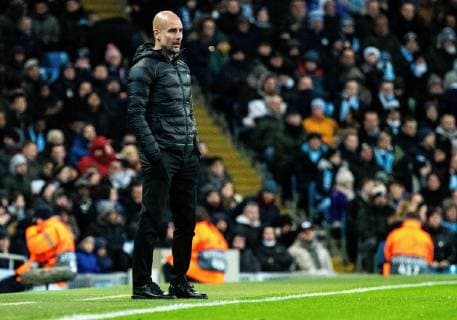 12.12.2018, xfux, Fussball UEFA Champions League, Manchester City FC - TSG 1899 Hoffenheim, emspor, v.l. Trainer Pep Guardiola (Manchester City FC) Manchester