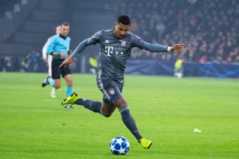 12.12.2018, xkvx, Fussball UEFA Champions League, Ajax Amsterdam - FC Bayern Muenchen emspor, v.l. Serge Gnabry (FCB - FC Bayern Muenchen) (DFL DFB REGULATIONS PROHIBIT ANY USE OF PHOTOGRAPHS as IMAGE SEQUENCES and or QUASI-VIDEO) Amsterdam