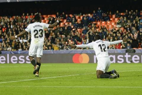 Dyakhaby of Valencia in action during the Uefa Champions League, football match between Valencia and Manchester on december 12, at Mestalla stadium in Valencia, Spain. Foto: Xisco Navarro Cordon Press