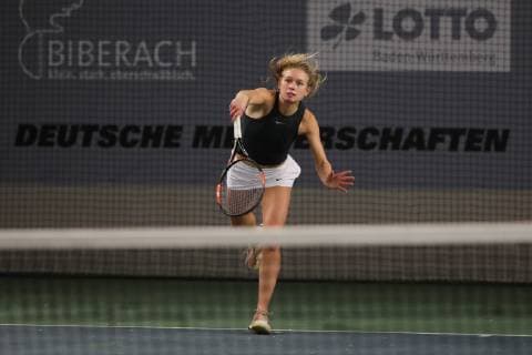Julia Thiem, Deutsche Meisterschaften 2018 Tennis - Deutsche Meisterschaften 2018 - Deutsche Meisterschaft - - Biberach an der Riss - Baden-Wuerttemberg - Germany - 12 December 2018. Â Copyright: xJuergenxHasenkopfx